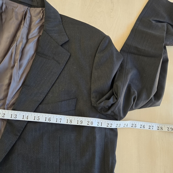 🇨🇦Samuelsohn/Harry Rosen Dark Grey Wool Blazer - Picture 8 of 12
